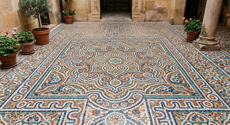 Mosaic Tile Floor Installation in Baltimore, MD