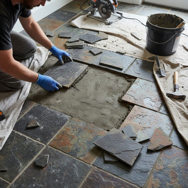Slate Floor Repair in Overland Park, KS